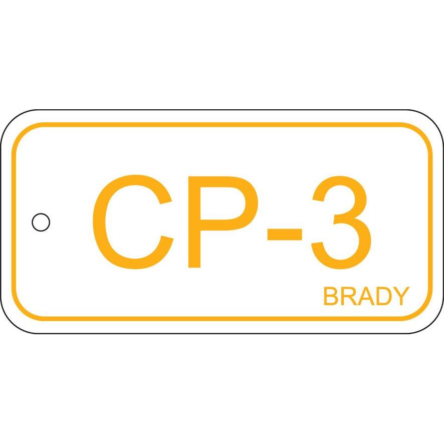 Brady B-7527, Polypropylen Schild, Energy Source Tag - Control Panel, 75 x 38mm, Gelb auf Weiss, Be (ENERGY TAG-CP-3-75X38MM-PP/25)