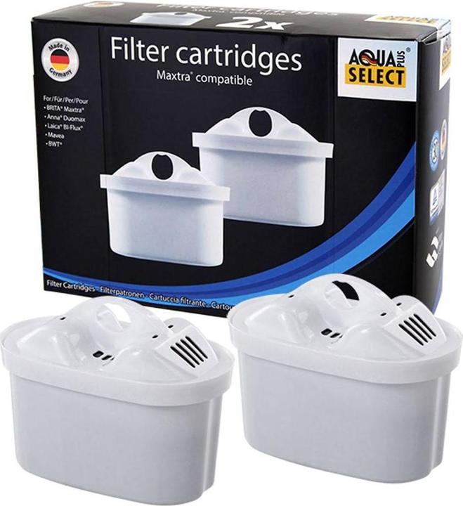Actual product image Aqua Select 6 water filters compatible with Brita Maxtra