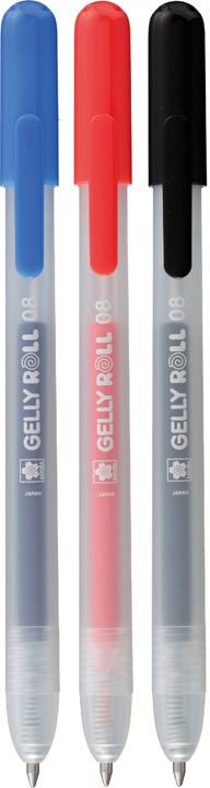 Productafbeelding Sakura Gelly Roll Retractable Classic Gelschreiber transparent 0,4 mm, Schreibfarbe: farbsortiert, 3 (Blauw, Rood, Zwart, 3x)