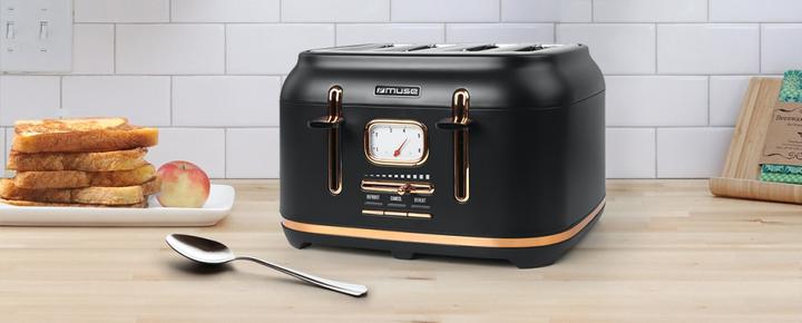 Immagine prodotto Muse MS131 BC Tostapane in acciaio inox nero