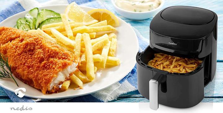 Actual product image Nedis Hot air fryer | 7.2 l | Timer: 240 min | Number of preset programmes: 8 | Digital | (EU plug)