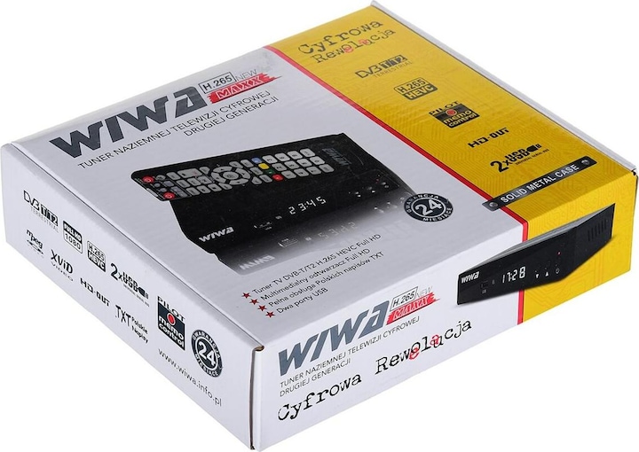 Immagine prodotto Wiwa Sintonizzatore TV H.265 2790Z (DVB-T HEVC/H.265 MPEG-4 AVC/H.264) (1 GB, DVB-T, DVB-T2)
