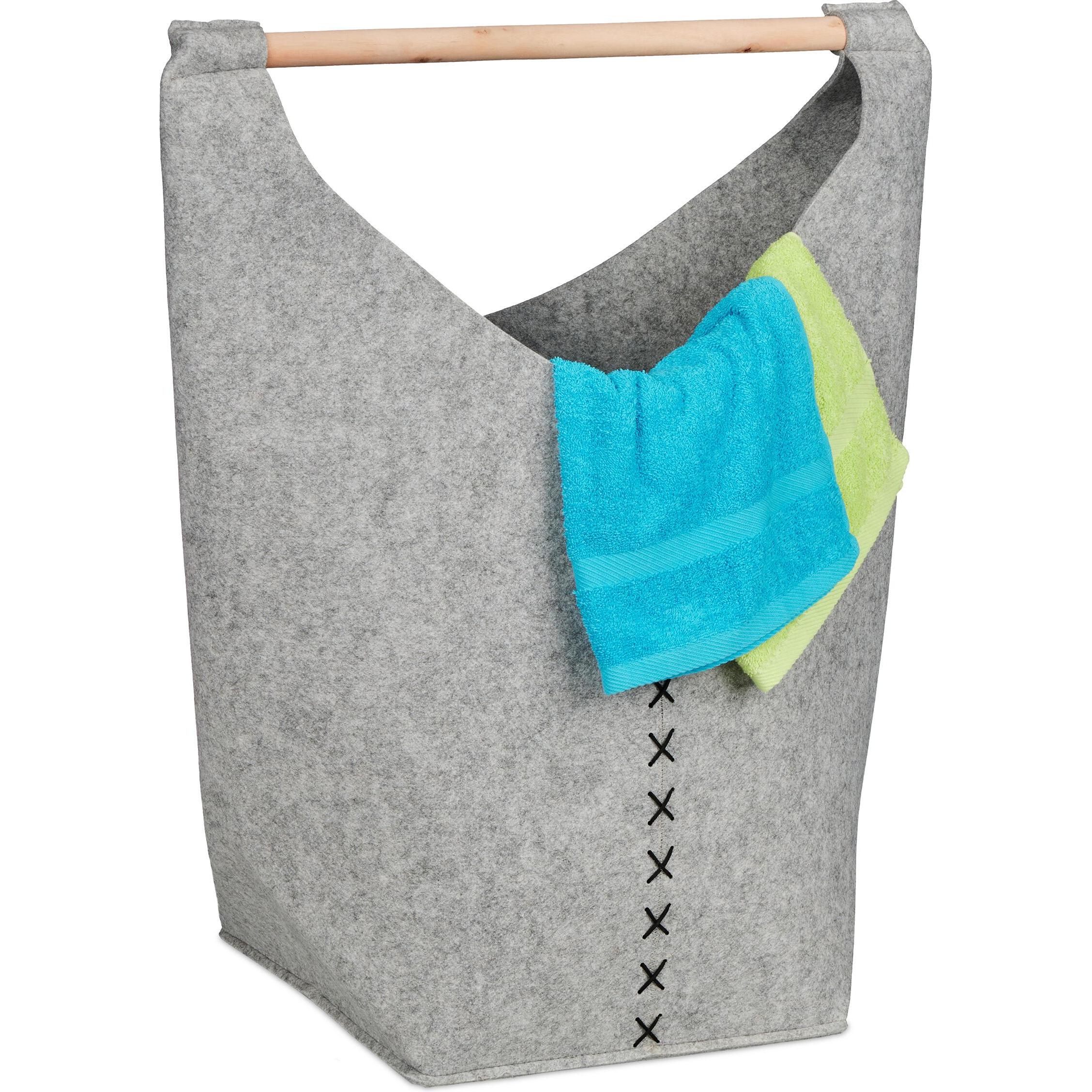 Relaxdays, Wäschekorb, Wäschesammler (50 l)