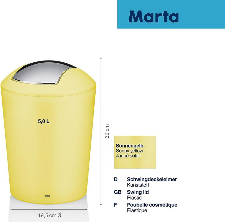 Produktbild Kela Schwingdeckeleimer Marta (5 l)