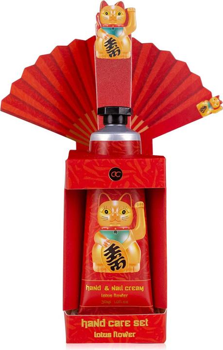 Actual product image Accentra Hand care set WINKEKATZE / MANEKI NEKO in gift box, incl. 30ml hand & nail cream, nail file with