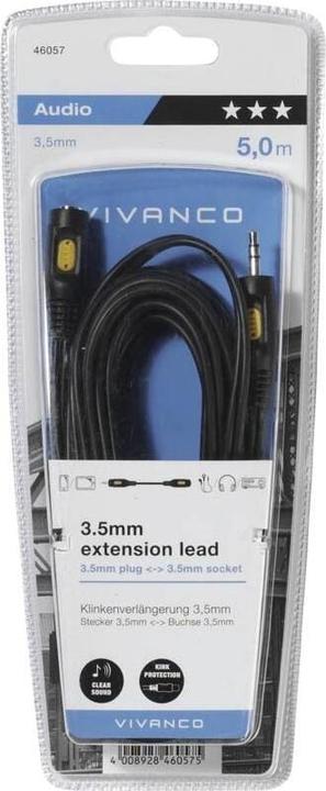 Immagine prodotto Vivanco Klinkenverlängerung 3,5mm, 5m (5 m)