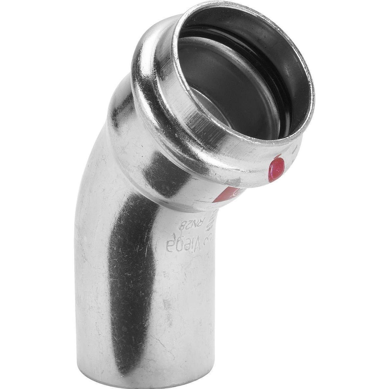 Viega, Rohrverbindungstechnik, Prestabo-Biegung 45° 22 Stahl/verzinkt, 558352