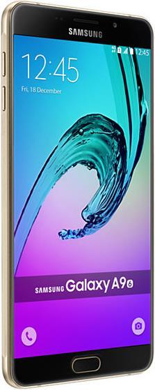 Produktbild Samsung Galaxy A9 (2016) (32 GB, Gold, 6", Dual SIM, 13 Mpx, 4G)