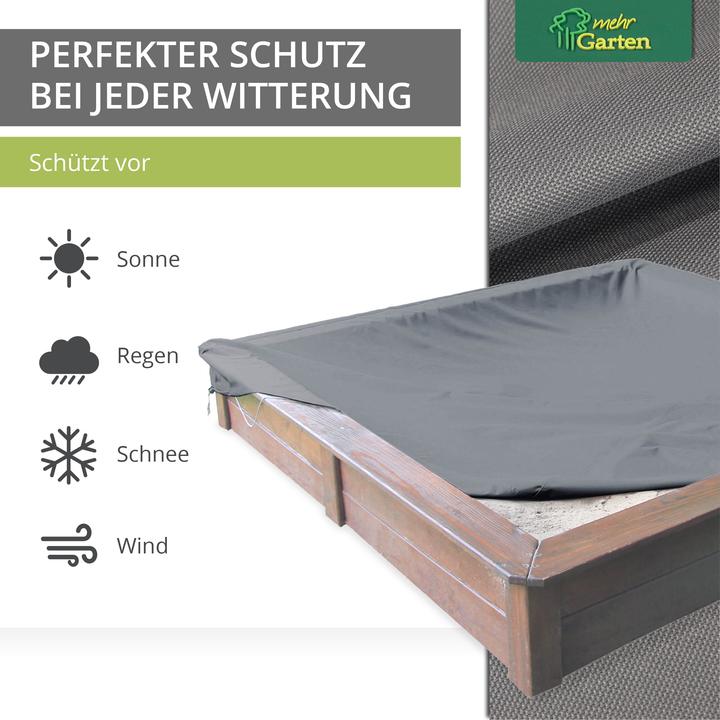 Produktbild Mehr Garten Schutzhülle für Sandkasten | 122 x 122 x 20 cm | Oxford 600D gewebtes Polyester, Farbe: g