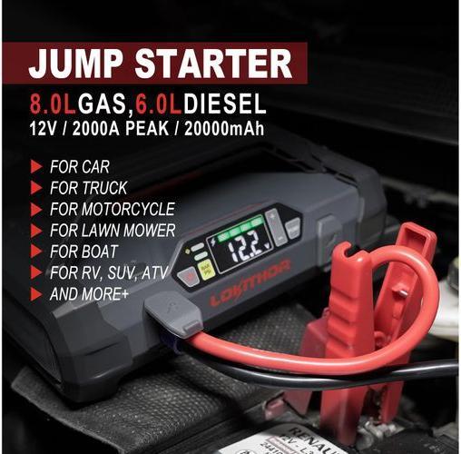 Produktbild Lokithor Jump Starter und Luftpumpe (2000 A, 20000 mAh)