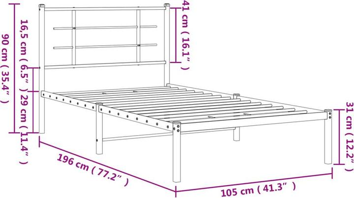 Image du produit vidaXL Bettgestell (120 x 190 cm)