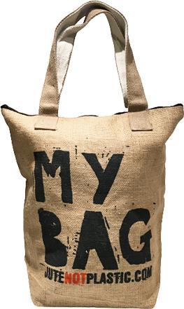 Immagine prodotto Bekos Shopper grande in iuta "La mia borsa" nera