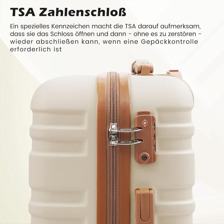 Actual product image Coolife 5-teiliges Reisekoffer Set (38 l, Hand luggage (up to 50 litres), M (50 - 90l), L (90 - 115l))