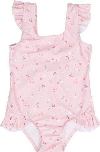 Little Dutch Badekleid ärmellos mit Rüschen Little Pink Flowers - 62/68