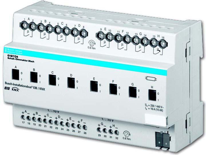 Produktbild Busch-Jaeger 6197/24 | Schalt-/Dimmaktor 8-fach (Dimmaktor)