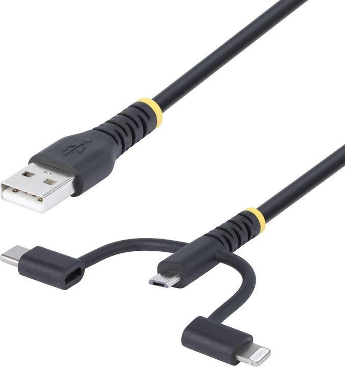 Actual product image StarTech Cable USB 3in1 Multi Charging 1m (1 m, USB 2.0, 15 W)