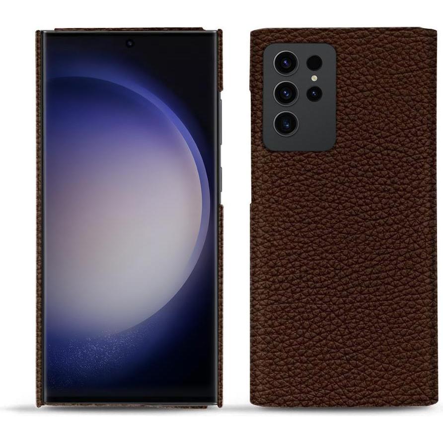 Noreve Lederschutzhülle (Samsung Galaxy S23 Ultra), Smartphone Hülle, Braun