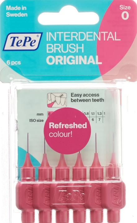Actual product image TePe Interdental Brush 0.4mm pink (6 x, 0.40 mm)