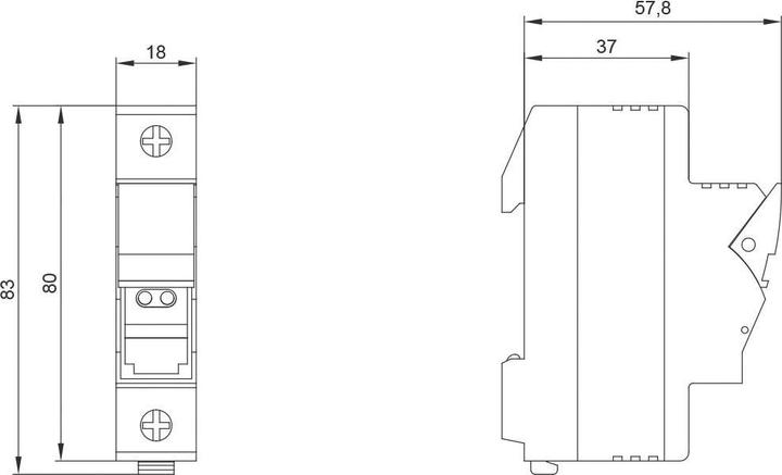 Actual product image Siemens 3nw - Fuse holder, cylindrical, 1 x 38 mm, 1000 V, 25, 1-pole (25 A)