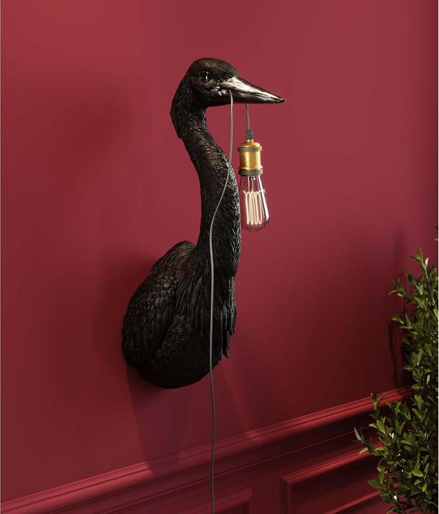 Produktbild Kare Design Wandleuchte Animal Heron Schwarz 26x62cm (E27)