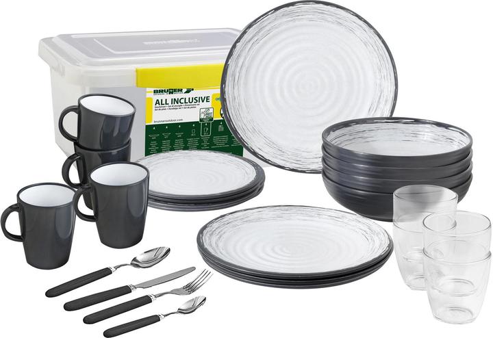 Brunner Outdoor-Geschirrset All inclusive Grenada 36-teilig