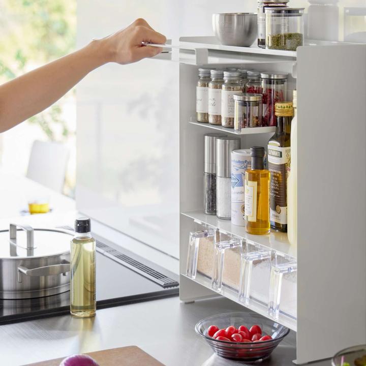 Actual product image Yamazaki 3-tier TOWER spice rack