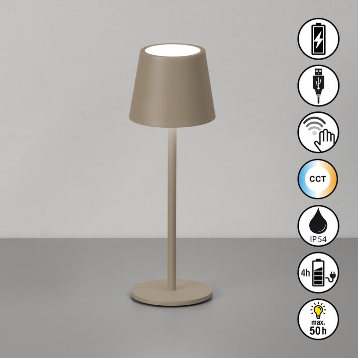 Produktbild FHL easy Roxi - Tischleuchte Dark-Greige - H27.5cm (140 lm)