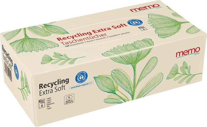 Memo Paris Taschentücher extra weich aus Recyclingpapier in Box - 100 Stück - Memo