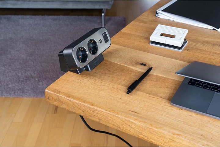 Actual product image Brennenstuhl Duplex desktop socket strip (9 x, CEE 7/3, 2 m)