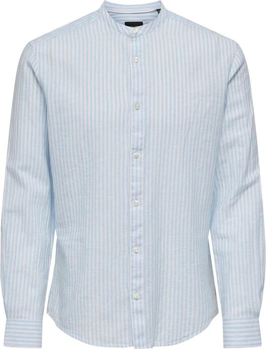 Produktbild Only & Sons Onscaiden Ls Mao Stripe Linen Shirt Noos Hemd (XL)