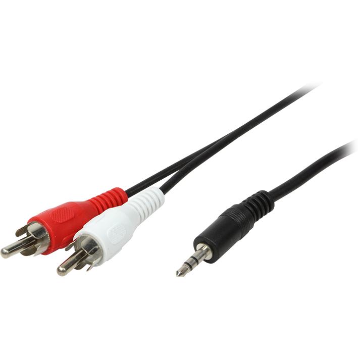 Thumbnail - LogiLink CA Anschlusskabel (5 m, Cinch, 3.5mm Klinke (AUX)), Audio Kabel