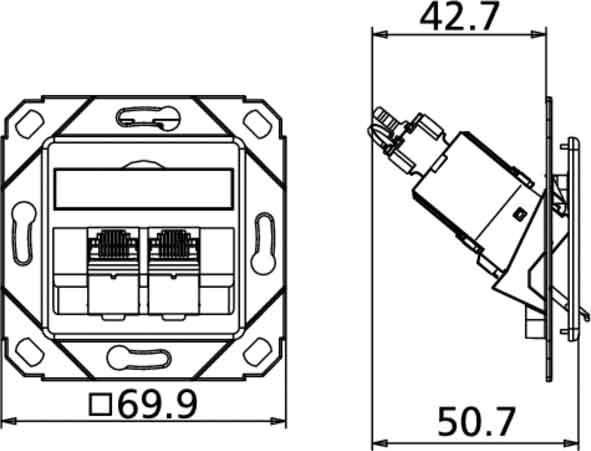 Actual product image Metz Connect 130B11D21102-E Socket RJ-45 White