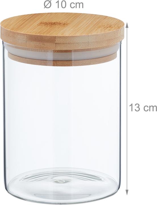 Produktbild Relaxdays 3x Vorratsglas (0.65 l)