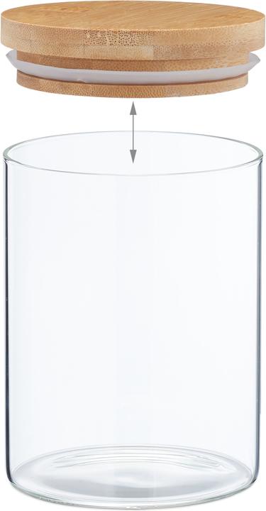 Produktbild Relaxdays 3x Vorratsglas (0.65 l)