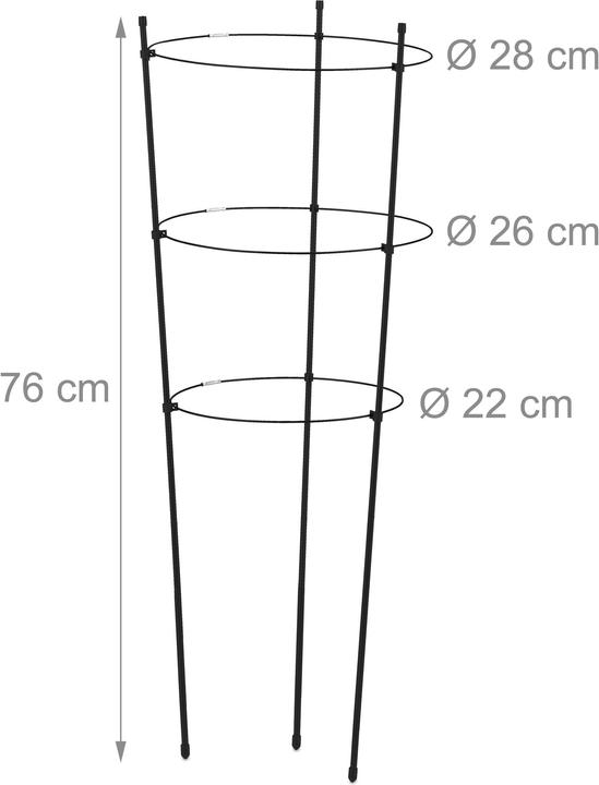 Produktbild Relaxdays 2x Rankhilfe (28 cm, 28 cm)
