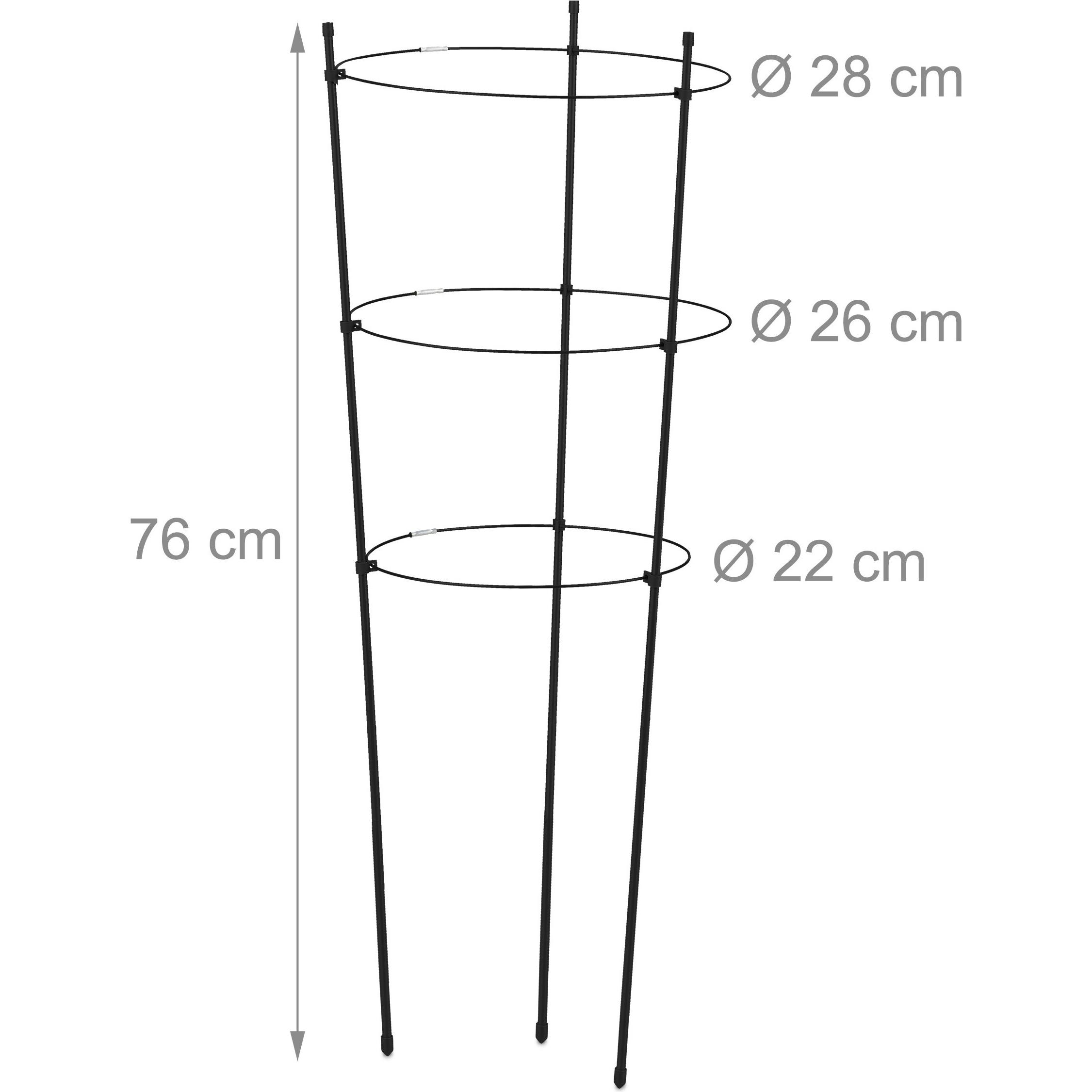 Thumbnail - Relaxdays, Pflanzen Zubehör, 2x Rankhilfe (28 cm, 28 cm)