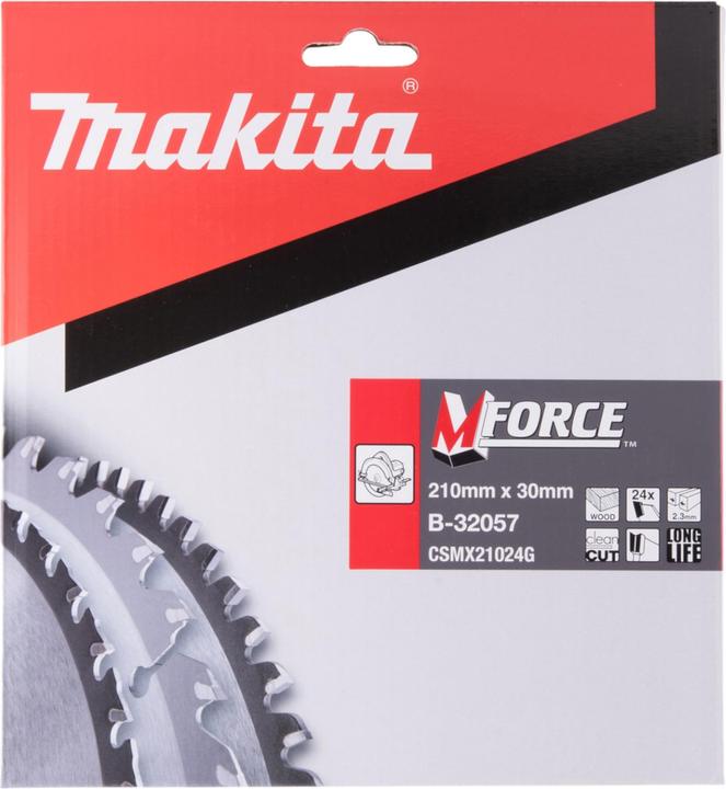 Actual product image Makita M-FORCE saw blade 210x30x24Z