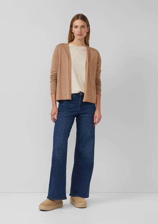 Produktbild s.Oliver Strickjacke Feinstrickjacke mit Rollkante am Saum (42)