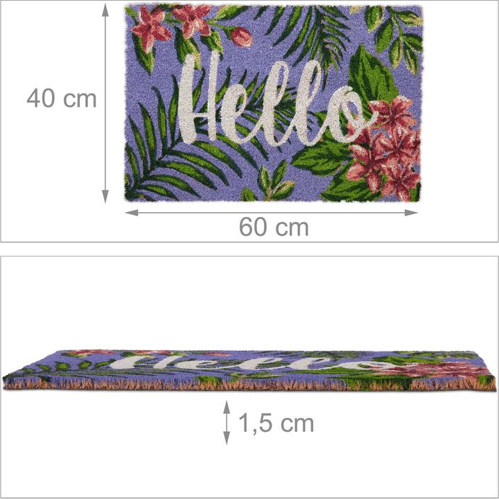 Actual product image Relaxdays Doormat (60 x 40 x 1.5 cm)