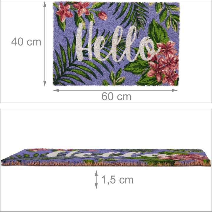 Produktbild Relaxdays Fussmatte (60 x 40 x 1.5 cm)