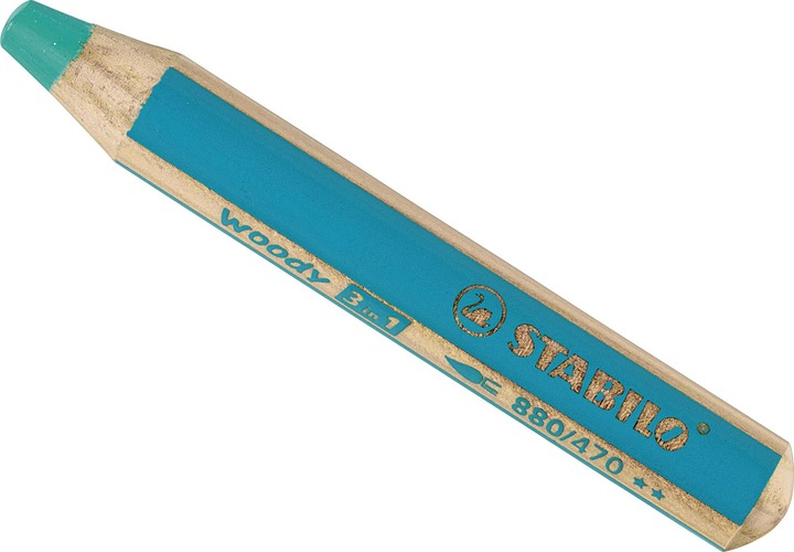 Actual product image STABILO woody 3 in 1 coloured pencil (Turquoise, 1 x)