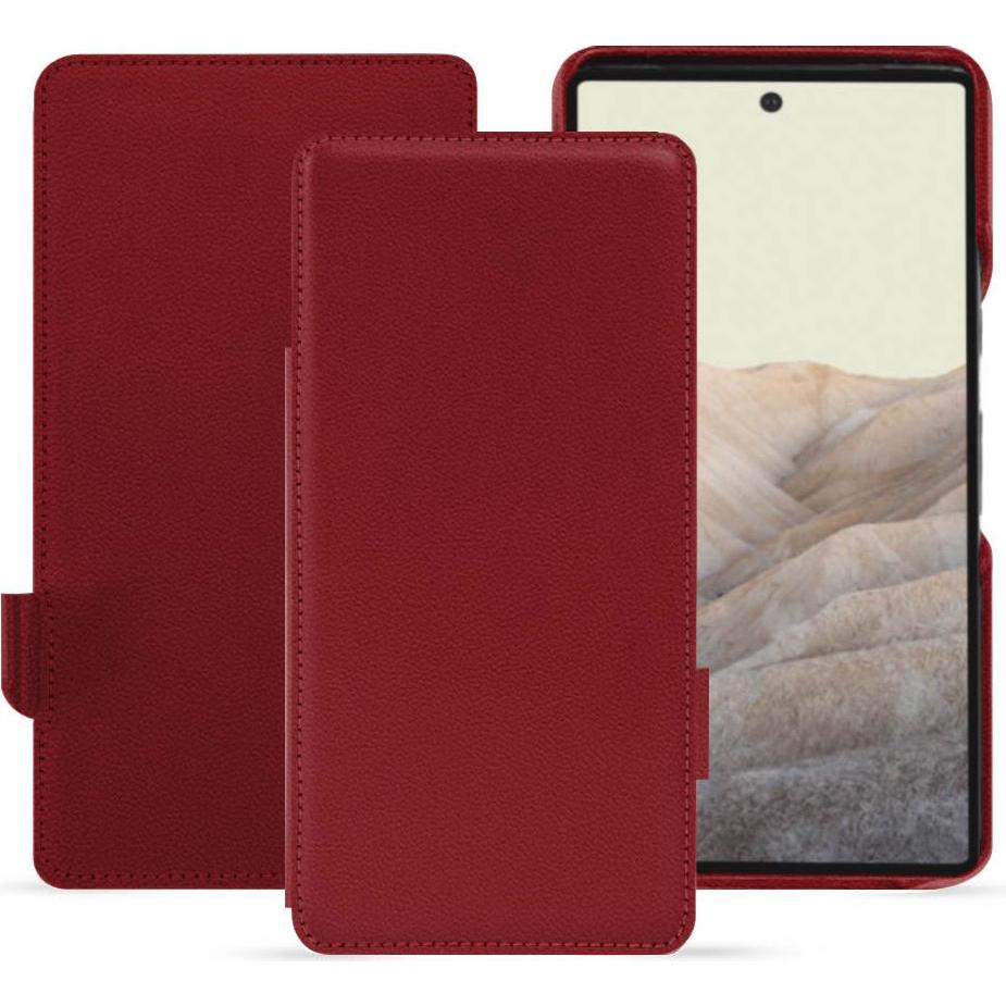 Noreve Lederschutzhülle horizontal (Google Pixel 7 Pro), Smartphone Hülle, Rot