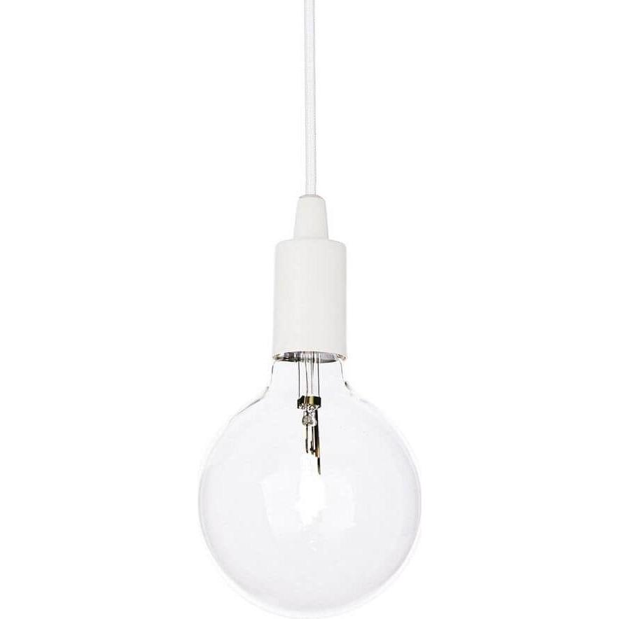 Ideal lux, Pendelleuchte, EDISON E27 Pendelleuchte 8W ⌀125mm dimmbar Weiss warmweiss 113302 (E27, 1050 lm)