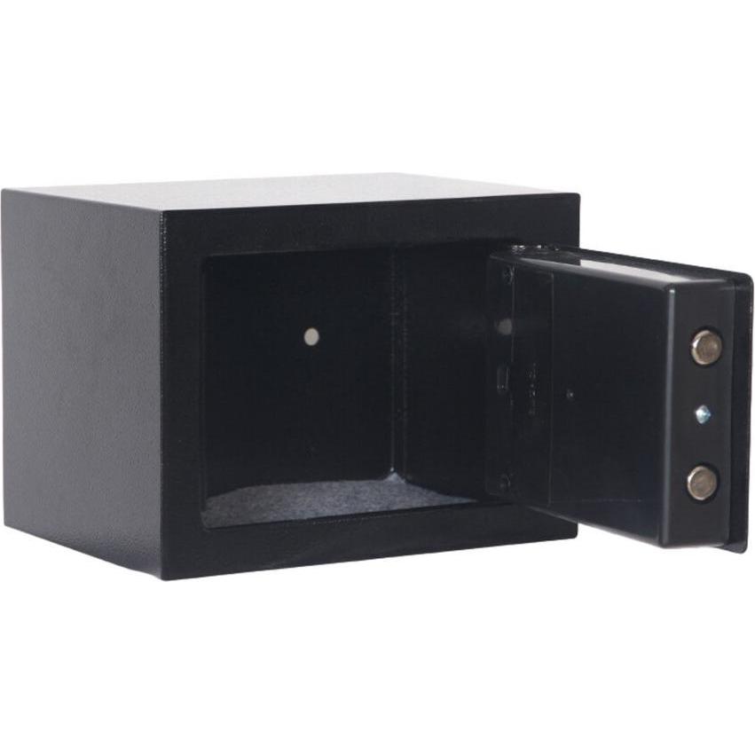 Lean Toys, Cassaforte, Heimtresor mit Schlüssel, Stahl, Schwarz, 23x17x17cm