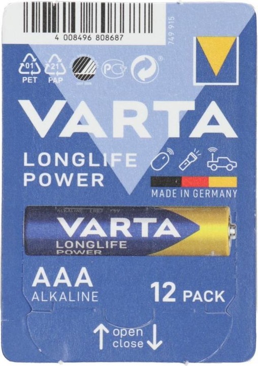 Image du produit Varta LONGLIFE Power Box (12 pcs, AAA, 1260 mAh)