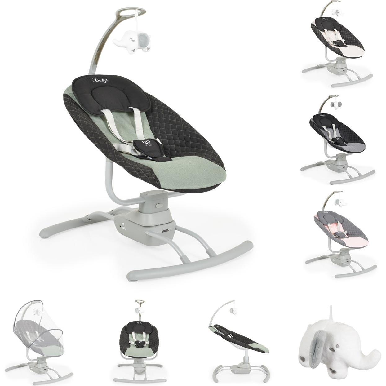 Moni, Babywippe, Babywippe elektrisch Rocky Kissen
