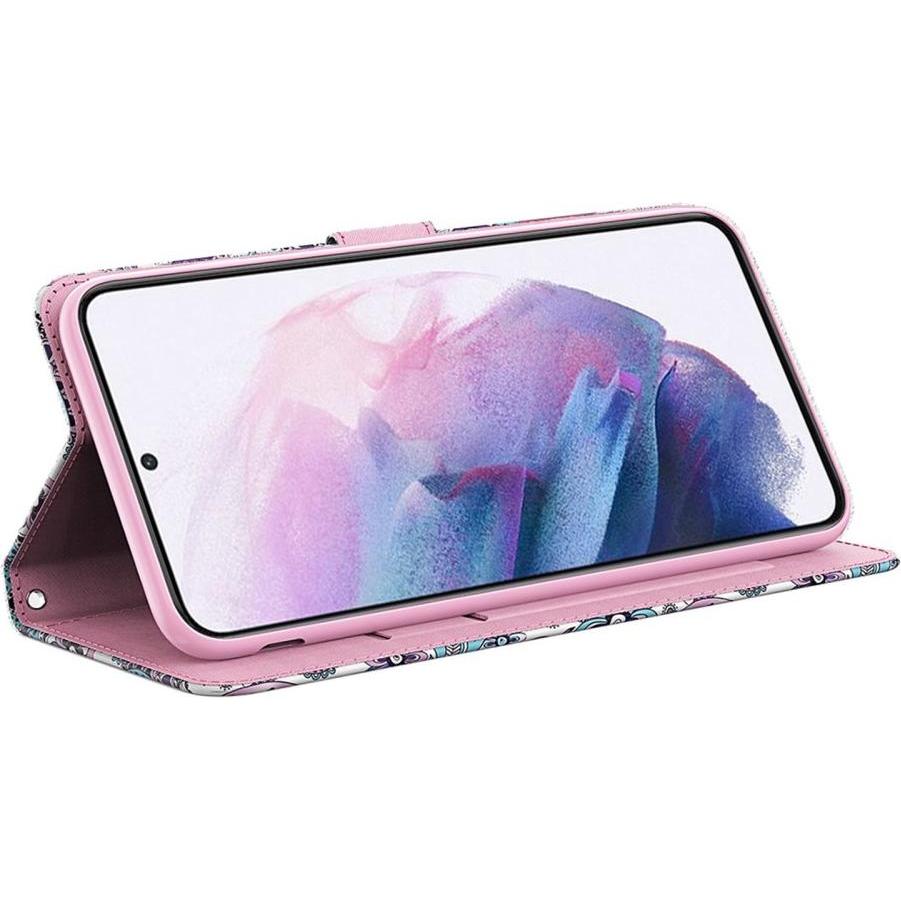 Thumbnail - Cover-Discount Galaxy A33 5G - Etui Glitzer Effekt Paisley (Samsung Galaxy A33 5G), Smartphone Hülle, Mehrfarbig