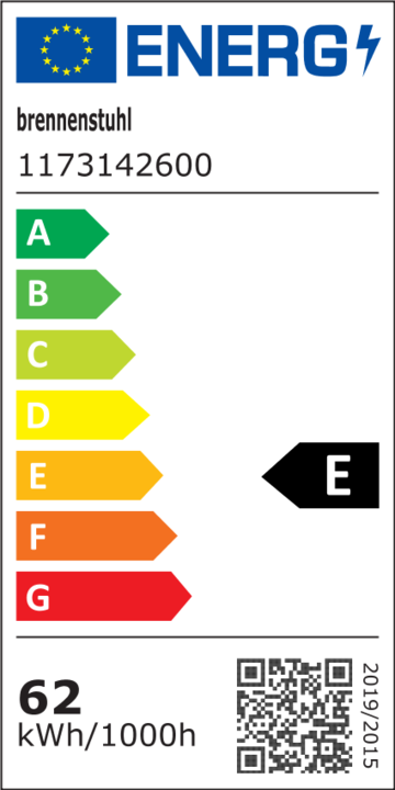 Energy Label Brennenstuhl Hybrid spotlight CH 6052 MH (6200 lm)