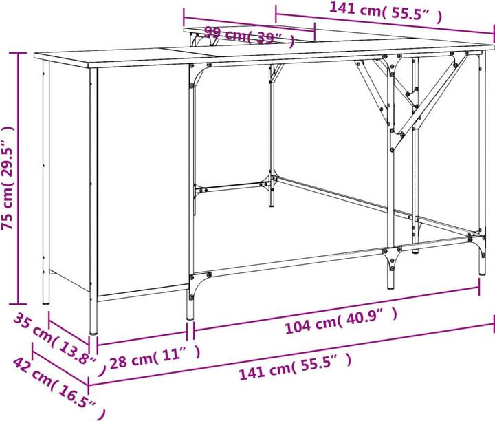 Produktbild VidaXL Lauryn (141 x 141 x 75 cm)