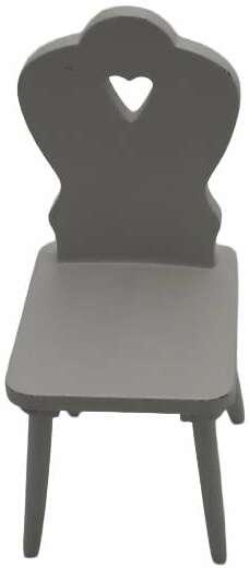 Actual product image Bottsa Mini-Möbel Stuhl mit Herz 8 cm, Detailfarbe: Weiss